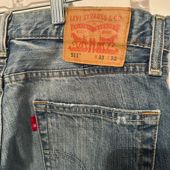 Levi’s 511 Destroyed Jeans Men’s 33”W 32” L - Picture 4 of 6